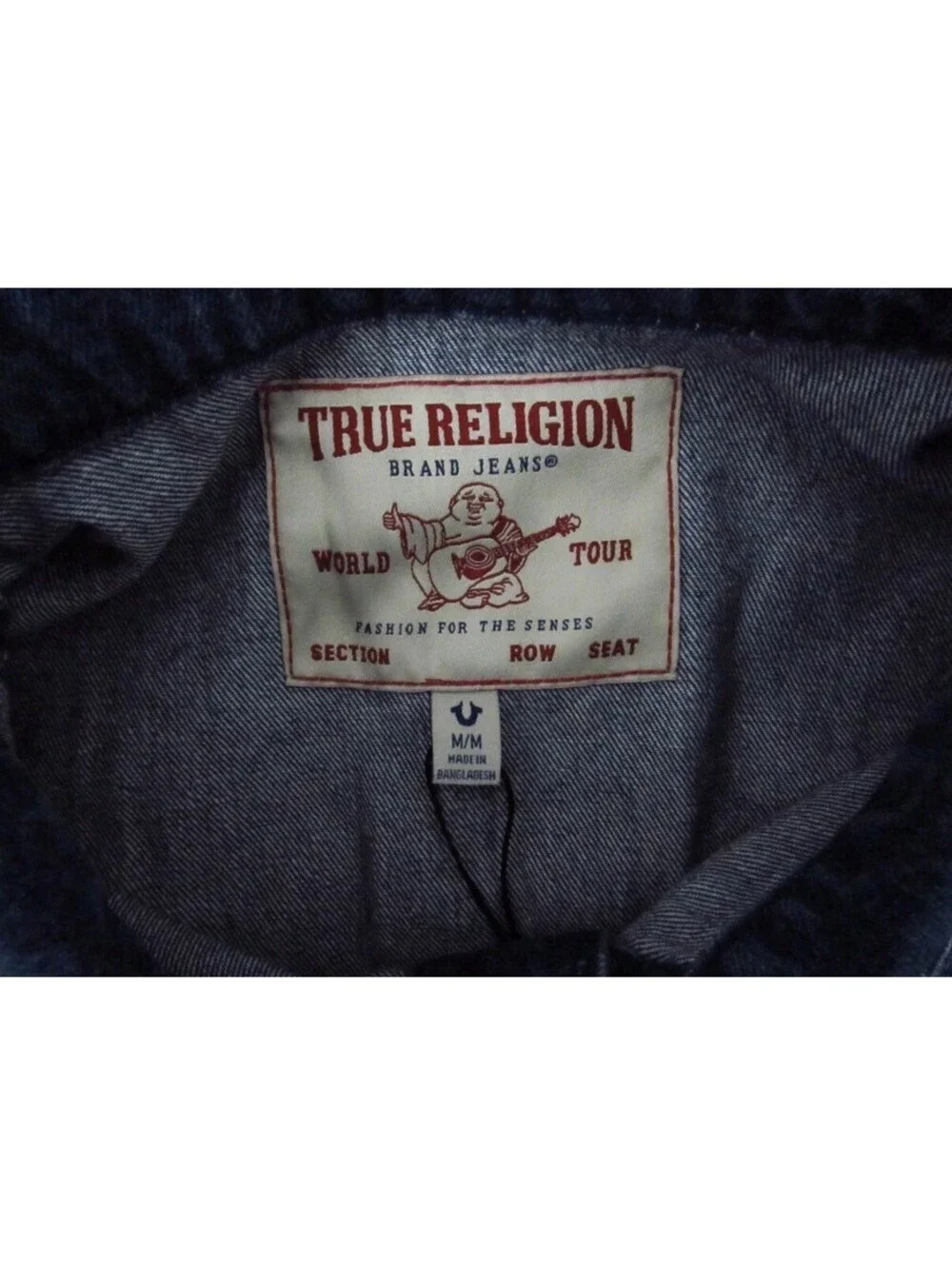 True Religion Men's Medium Blue Quartz Wash Trucker Denim Jacket 701133 NWT $184